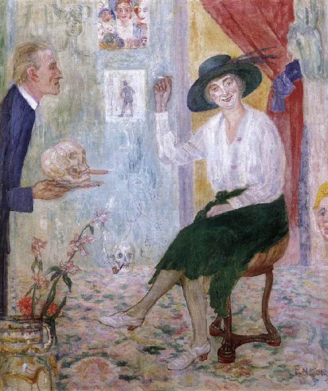 James Ensor The Droll Smokers oil painting image